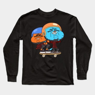 Gumball Darwin skate Long Sleeve T-Shirt